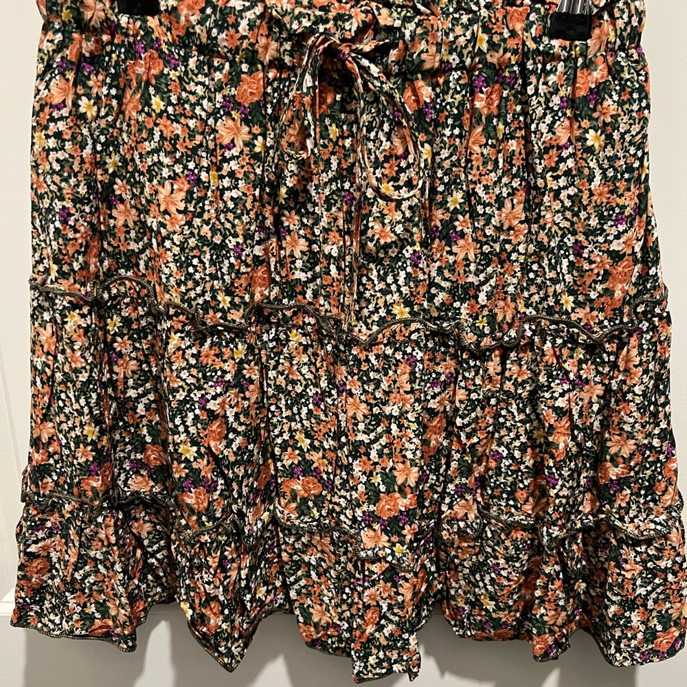 Vibrant Floral A-Line Skirt